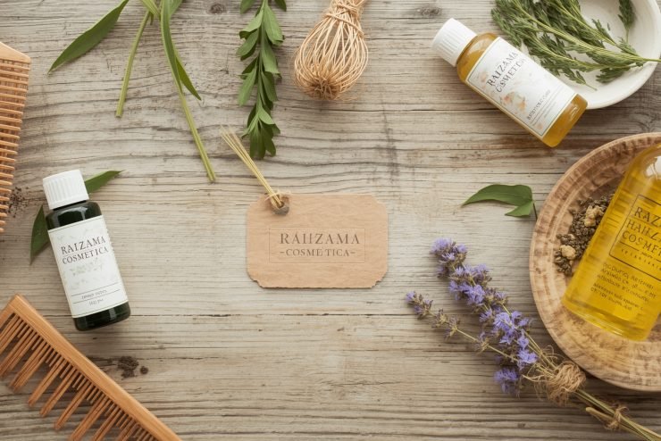 Lucid_Origin_Wooden_surface_with_hair_care_items_herbal_tonics_0